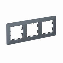 Рамка Systeme Electric AtlasDesign Air 3-ая, цвет грифель, ATN220703