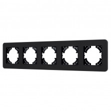 Рамка на 5 постов стеклянная Arlight FRM-OMALI-SFGS-5-BK 049721