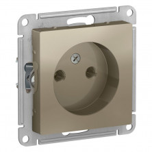 Розетка силовая Schneider Electric Atlas Design без заземления, шампань ATN000541