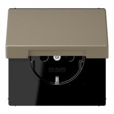 Розетка 2K+З с крышкой Jung LC1520BFKL242