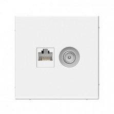 Розетка TV+RJ-45 кат. 5e Schneider Electric Art Gallery белая GAL000189