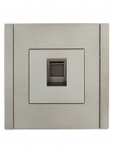 FORTE&PIANO Розетка компьютерная RJ45 кат.5E FP532 сталь IEK