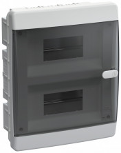 Бокс в нишу 18М прозрачная черная дверь IEK UNION UIC-KP12-V-18-41-K01