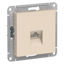 Розетка Systeme Electric Atlas Design RJ-45 кат. 5е, бежевая ATN000283
