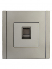 FORTE&PIANO Розетка компьютерная RJ45 кат.6 FP531 сталь IEK