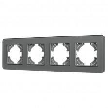 Рамка на 4 поста стеклянная Arlight FRM-OMALI-SFGS-4-GR 049718