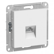 Розетка Systeme Electric Atlas Design RJ-45 кат. 5е, белая ATN000183