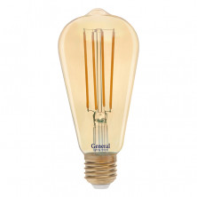 Филаментная светодиодная лампа General GLDEN-ST64S-13-230-E27-2700 655303