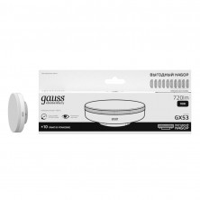 Лампа светодиодная Gauss Elementary GX53 10W 4100K (10 шт.) 84820X