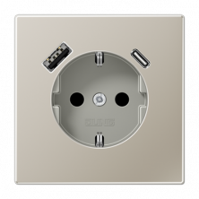 Розетка 2K+З USB Typ AC Jung ES1520-15CA