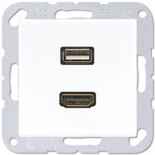 Розетка HDMI/USB Jung MAA1163WW