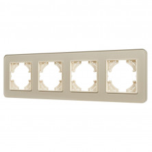 Рамка на 4 поста стеклянная Arlight FRM-OMALI-SFGS-4-GD 049719