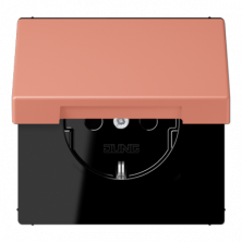 Розетка 2K+З с крышкой Jung LC1520BFKL233