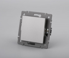 Механизм выключателя одноклавишный перекрёстный Arlight SWT-MKX1-PL-GR-V (250V, 10A) 049877