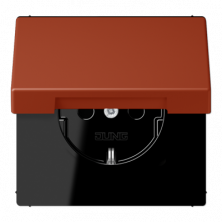 Розетка 2K+З с крышкой Jung LC1520BFKL232