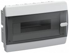 Бокс в нишу 12М прозрачная черная дверь IEK UNION UIC-KP12-V-12-41-K01