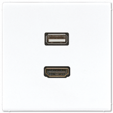 Розетка HDMI/USB Jung MALS1163WW