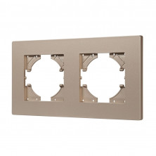 Рамка на 2 поста пластиковая Arlight FRM-PERIO-PL-2-GD 049753