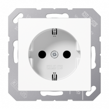 Розетка штепсельная Schuko Jung A1520NWW