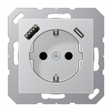 Розетка 2K+З USB Typ AC Jung A1520-15CAAL