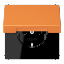 Розетка 2K+З с крышкой Jung LC1520BFKL225
