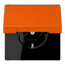 Розетка 2K+З с крышкой Jung LC1520BFKL224