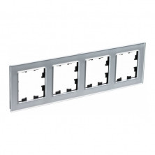 Рамка Systeme Electric Atlas Design Nature на 4 поста, алюминий стекло ATN320304