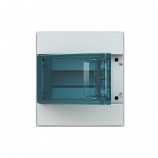 Бокс настенный 8М IP65 прозрачная зеленая дверь Mistral65 (с клемм) 1SLM006501A1201