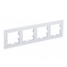 Рамка 4-ая Systeme Electric AtlasDesign Nature Матовое стекло белый ATN330104