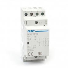 Модульный контактор CHINT NCH8-20/40 20A 4НО AC 24В/380В 50Гц 256086