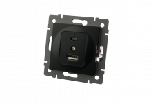 Механизм USB розетки Arlight SCT-MUAC-PL-BK-V (5V, 3A, QC4) 049838