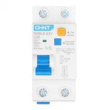 Дифференциальный автомат АВДT CHINT NXBLE-63Y 1P+N 4.5kA х-ка С 20А тип АС 30mA (R) 105543