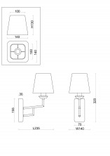 Настенный светильник (бра) Freya FR5266WL-01CH