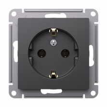 Розетка силовая Schneider Electric Atlas Design Базальт ATN001443
