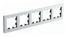 Рамка Systeme Electric Atlas Design Nature на 5 пост, серебро ATN312105