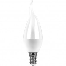 Лампа светодиодная Feron LB-97 Свеча на ветру E14 7W 6400K 38135