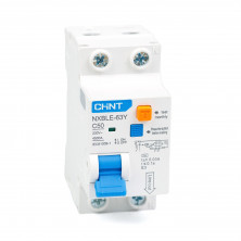 Дифференциальный автомат АВДT CHINT NXBLE-63Y 1P+N 4.5kA х-ка С 50А тип АС 30mA (R) 105547