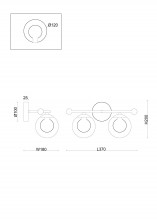 Настенный светильник (бра) Freya FR5262WL-02BS