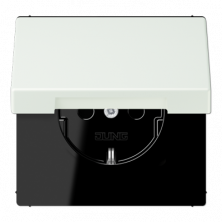 Розетка 2K+З с крышкой Jung LC1520BFKL210