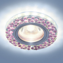 Встраиваемый точечный светильник с LED подсветкой 2194 MR16 SL/WH зеркальный/белый