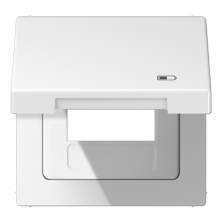 Рамка с подпружиненной крышкой для USB-механизмов Jung LS990BFKLUSBWW