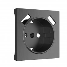Накладка для розетки USB (графит рифленый) W1179504