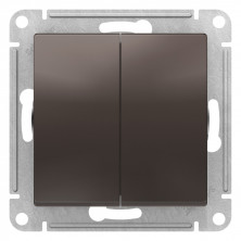 Переключатель 2-клавишный перекрестный Systeme Electric AtlasDesign Мокко ATN000673
