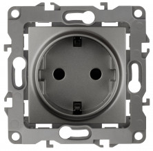 Розетка 2P+E Schuko со шторками Эра 12-2102-12 Б0019323