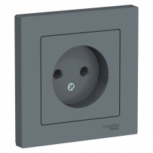 Розетка силовая Schneider Electric Atlas Design без заземления, в сборе, грифель ATN000740