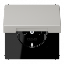 Розетка 2K+З с крышкой Jung LC1520BFKL205