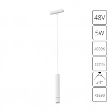 Трековый магнитный светильник Arte Lamp Rapid A6159PL-1WH