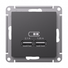 Зарядное устройство USB Schneider Electric Atlas Design Базальт ATN001433