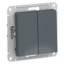 Выключатель двухклавишный Schneider Electric Atlas Design грифель ATN000751