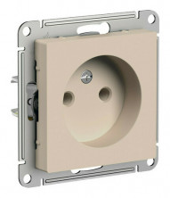 Розетка силовая Schneider Electric Atlas Design без заземления, песочный ATN001241
